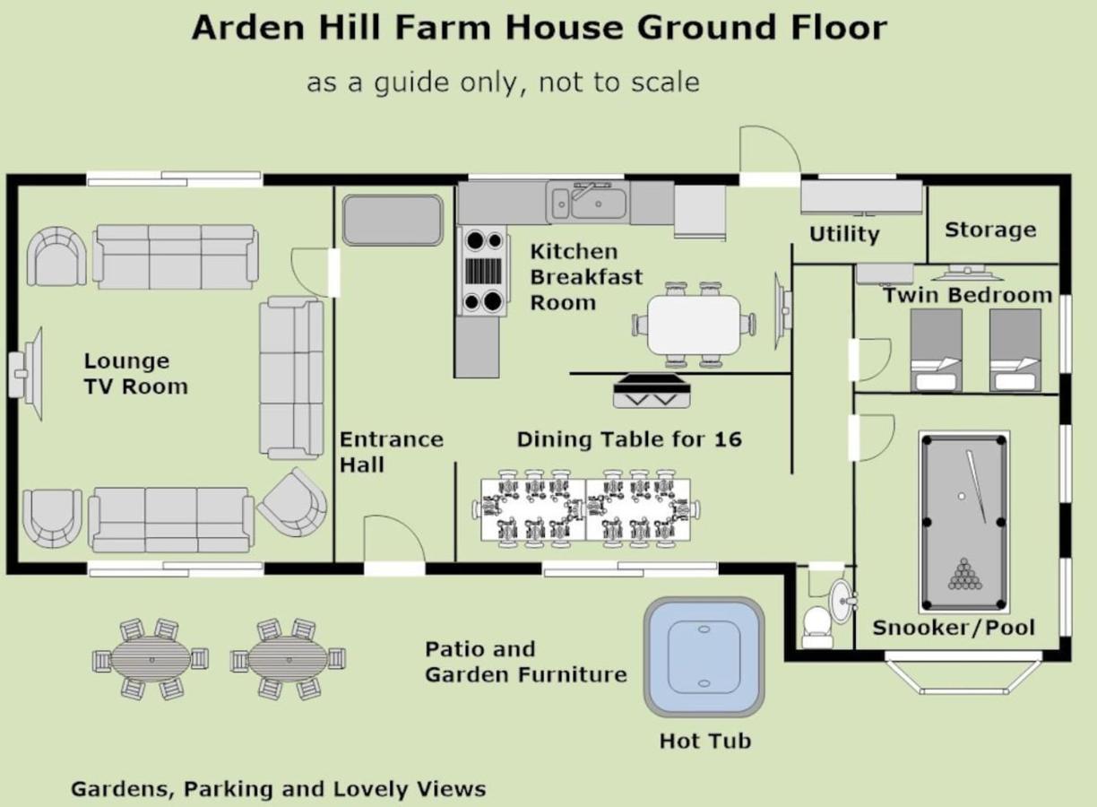 Arden Hill Farmhouse - Hot Tub, Snooker Table, Sleeps 16 Stratford-upon-Avon Esterno foto